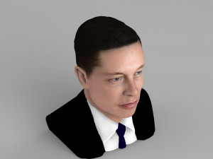 elon musk bust ready for full color 3d printing 3D Принт Модель