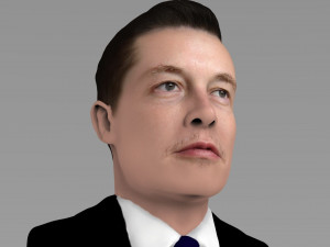 elon musk bust ready for full color 3d printing 3D Принт Модель