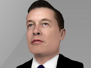 elon musk bust ready for full color 3d printing 3D Принт Модель