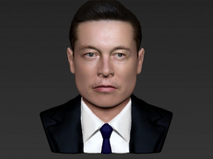 elon musk bust ready for full color 3d printing 3D Принт Модель