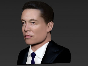 elon musk bust ready for full color 3d printing 3D Принт Модель