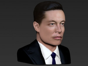 elon musk bust ready for full color 3d printing 3D Принт Модель