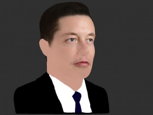 elon musk bust ready for full color 3d printing 3D Принт Модель