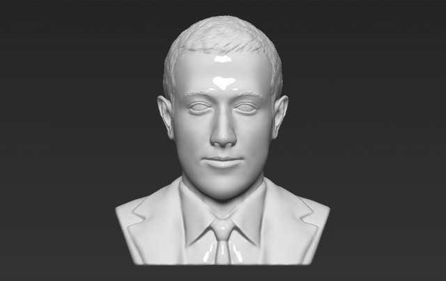 mark zuckerberg bust 3d printing ready obj stl 3D Baskı Modeli .c4d .max .obj .3ds .fbx .stl .blend 