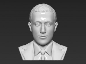 mark zuckerberg bust 3d printing ready obj stl 3D Print Model