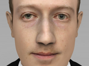 mark zuckerberg bust ready for full color 3d printing 3D Принт Модель