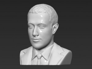 mark zuckerberg bust ready for full color 3d printing 3D Принт Модель