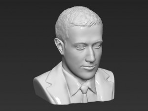 mark zuckerberg bust ready for full color 3d printing 3D Принт Модель