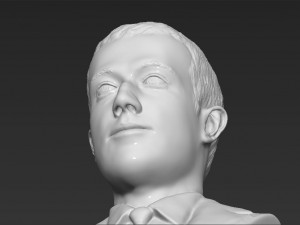 mark zuckerberg bust ready for full color 3d printing 3D Принт Модель
