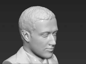 mark zuckerberg bust ready for full color 3d printing 3D Принт Модель