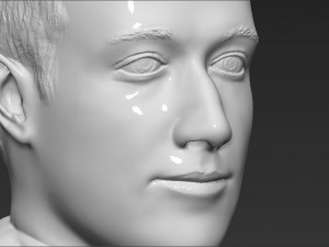 mark zuckerberg bust ready for full color 3d printing 3D Принт Модель