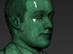 mark zuckerberg bust ready for full color 3d printing 3D Принт Модель