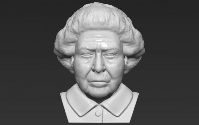 queen elizabeth ii bust 3d printing ready stl obj 3D Print Model .c4d .max .obj .3ds .fbx .stl .blend 
