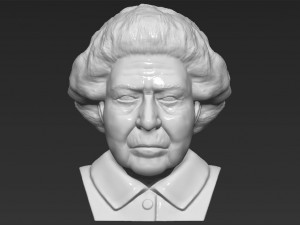 queen elizabeth ii bust 3d printing ready stl obj 3D Print Model