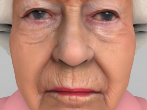 queen elizabeth ii bust ready for full color 3d printing 3Dプリントモデル