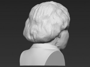 queen elizabeth ii bust ready for full color 3d printing 3Dプリントモデル