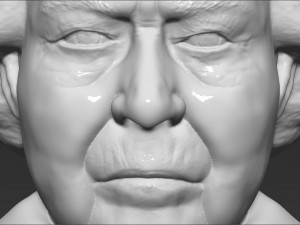 queen elizabeth ii bust ready for full color 3d printing 3Dプリントモデル