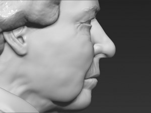 queen elizabeth ii bust ready for full color 3d printing 3Dプリントモデル