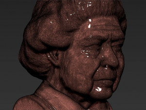 queen elizabeth ii bust ready for full color 3d printing 3Dプリントモデル