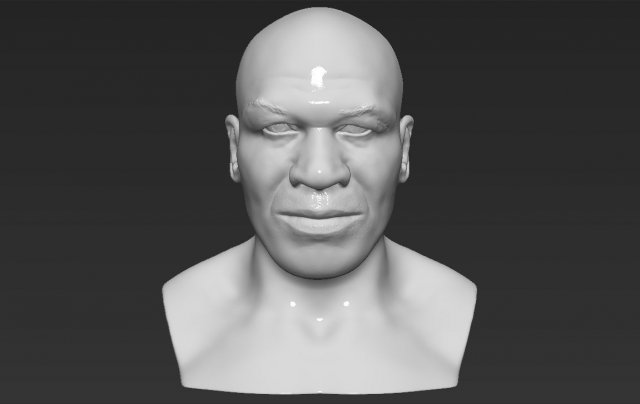 mike tyson bust 3d printing ready stl obj 3Dプリントモデル .c4d .max .obj .3ds .fbx .stl .blend 