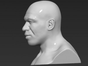 mike tyson bust 3d printing ready stl obj 3Dプリントモデル