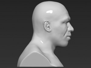 mike tyson bust 3d printing ready stl obj 3Dプリントモデル