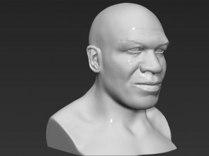 mike tyson bust 3d printing ready stl obj 3Dプリントモデル