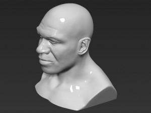 mike tyson bust 3d printing ready stl obj 3Dプリントモデル