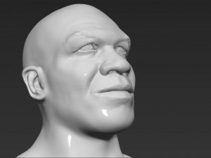 mike tyson bust 3d printing ready stl obj 3Dプリントモデル