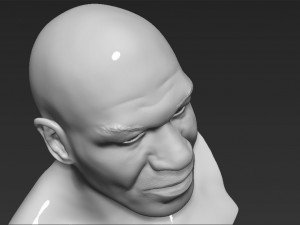 mike tyson bust 3d printing ready stl obj 3Dプリントモデル