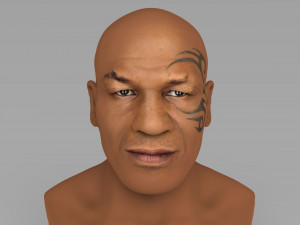 mike tyson bust ready for full color 3d printing 3D Print Model