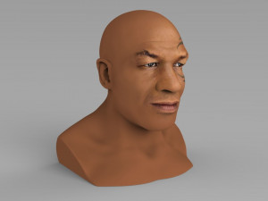 mike tyson bust ready for full color 3d printing Model Cetak 3D