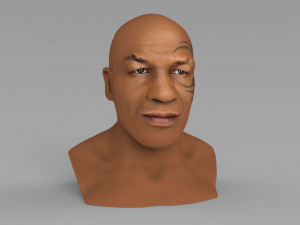 mike tyson bust ready for full color 3d printing Model Cetak 3D