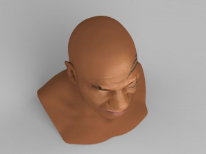 mike tyson bust ready for full color 3d printing Model Cetak 3D