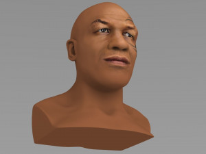 mike tyson bust ready for full color 3d printing Model Cetak 3D