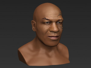 mike tyson bust ready for full color 3d printing Model Cetak 3D