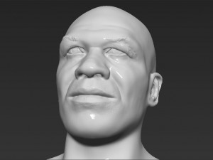 mike tyson bust ready for full color 3d printing Model Cetak 3D