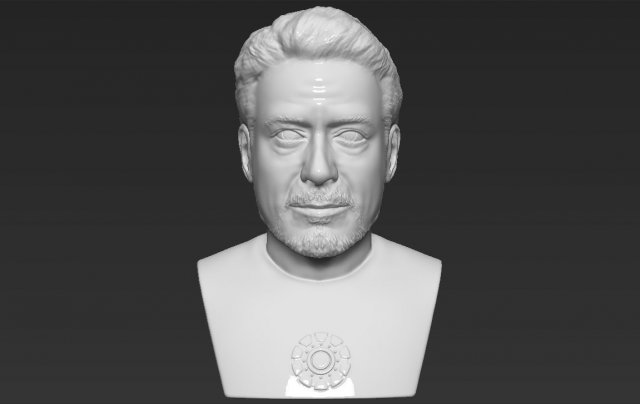tony stark robert downey jr iron man bust ready for 3d printing Modelo de Impressão 3D .c4d .max .obj .3ds .fbx .stl .blend 