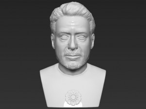 tony stark robert downey jr iron man bust ready for 3d printing 3Dプリントモデル