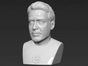 tony stark robert downey jr iron man bust ready for 3d printing Modelo de Impressão 3D