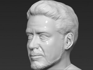 tony stark robert downey jr iron man bust ready for 3d printing Modelo de Impressão 3D