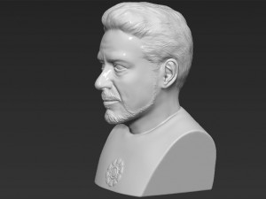 tony stark robert downey jr iron man bust ready for 3d printing Modelo de Impressão 3D