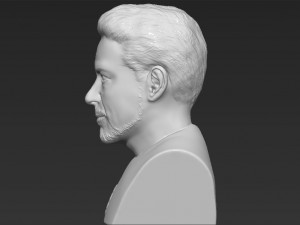 tony stark robert downey jr iron man bust ready for 3d printing Modelo de Impressão 3D