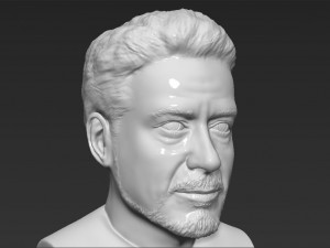tony stark robert downey jr iron man bust ready for 3d printing Modelo de Impressão 3D