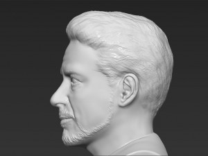 tony stark robert downey jr iron man bust ready for 3d printing Modelo de Impressão 3D