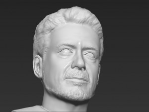 tony stark robert downey jr iron man bust ready for 3d printing Modelo de Impressão 3D