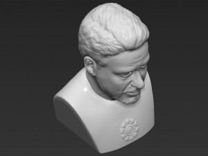 tony stark robert downey jr iron man bust ready for 3d printing Modelo de Impressão 3D