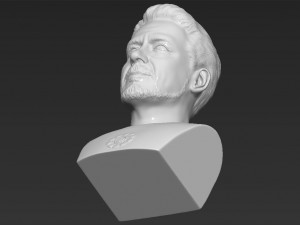 tony stark robert downey jr iron man bust ready for 3d printing Modelo de Impressão 3D
