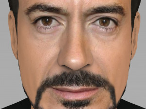 tony stark downey jr iron man bust full color 3d printing ready Modelo de Impressão 3D