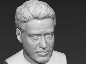 tony stark downey jr iron man bust full color 3d printing ready Modelo de Impressão 3D